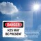 Signmission H2S May Be Present Danger Sign, Plastic, 10in W x 7in L, 2PK OS-2PACK-DS-P-710-L-1829 - alternate 2